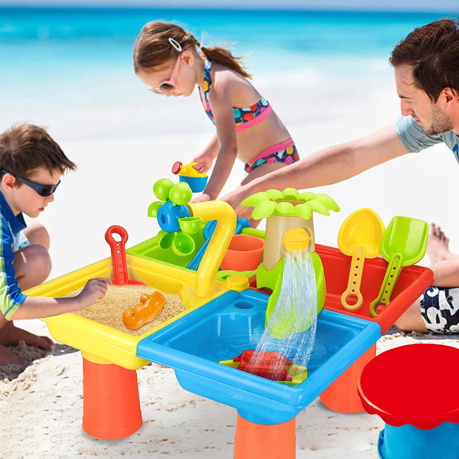 Kids Outdoor Water Play Table - Beach Table Sand Play Toys giochi