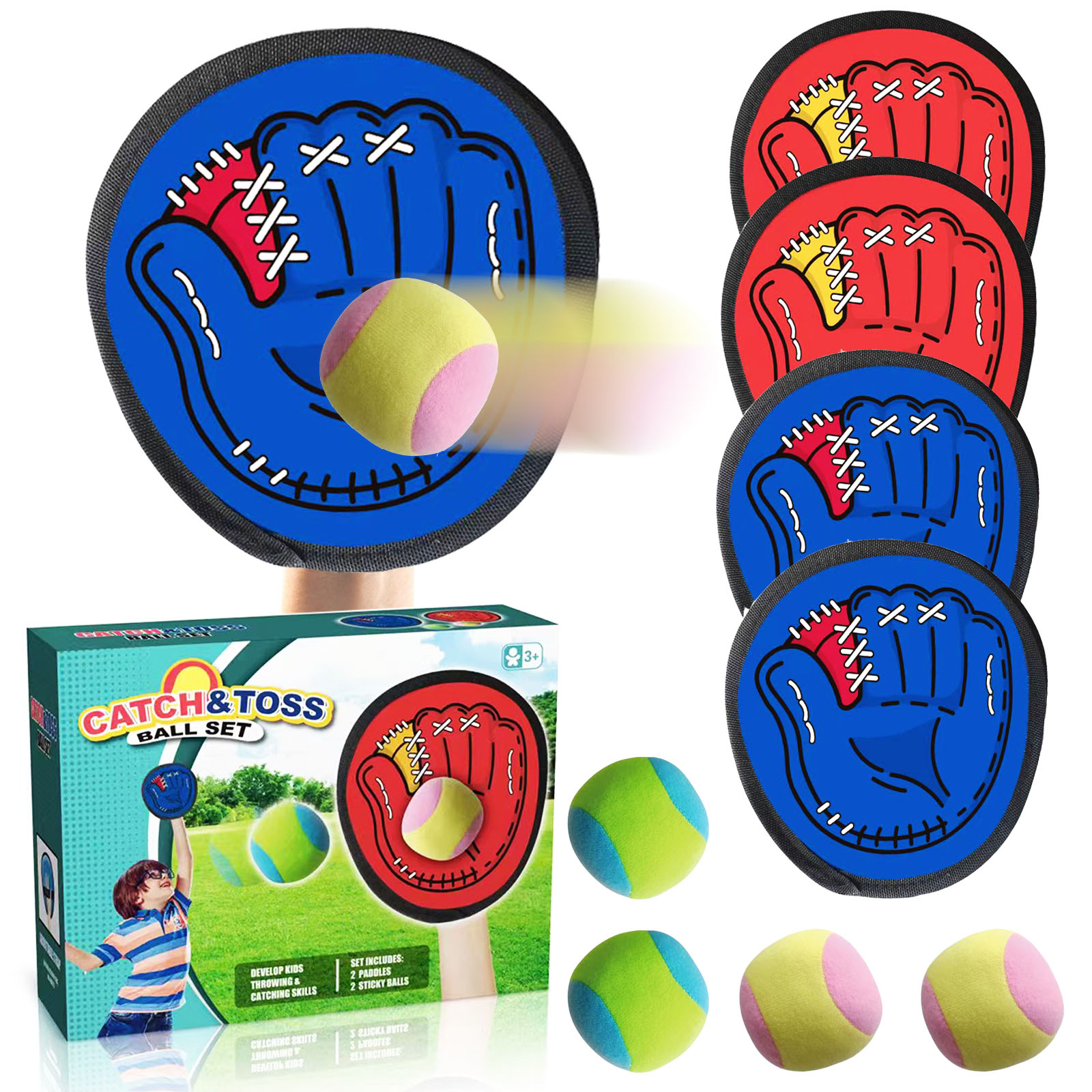 Kids Outdoor Dome - 4Set Bambini Ventosa Palla appiccicosa Giocattolo