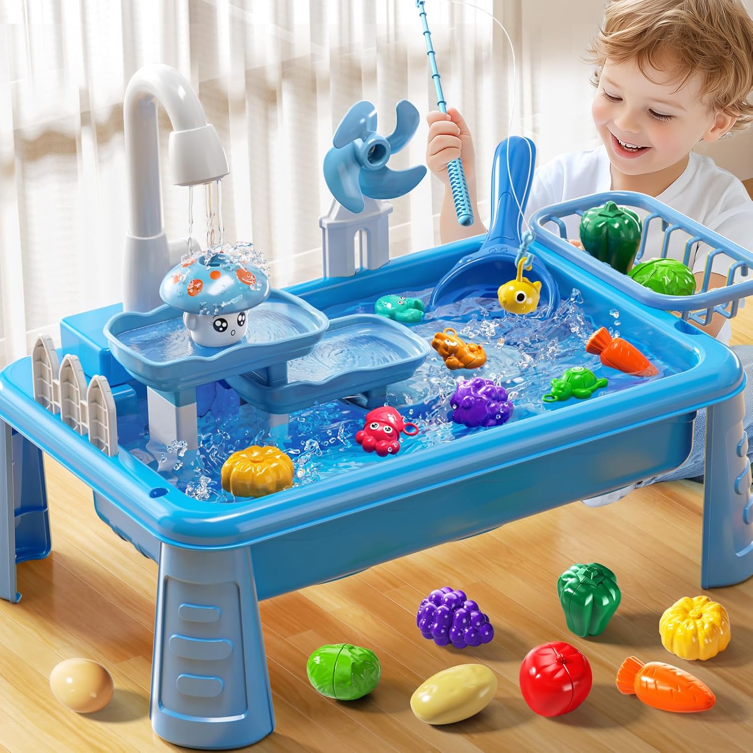 Kids Outdoor Water Play Table - Tavolo d'acqua per bambini con pompa,