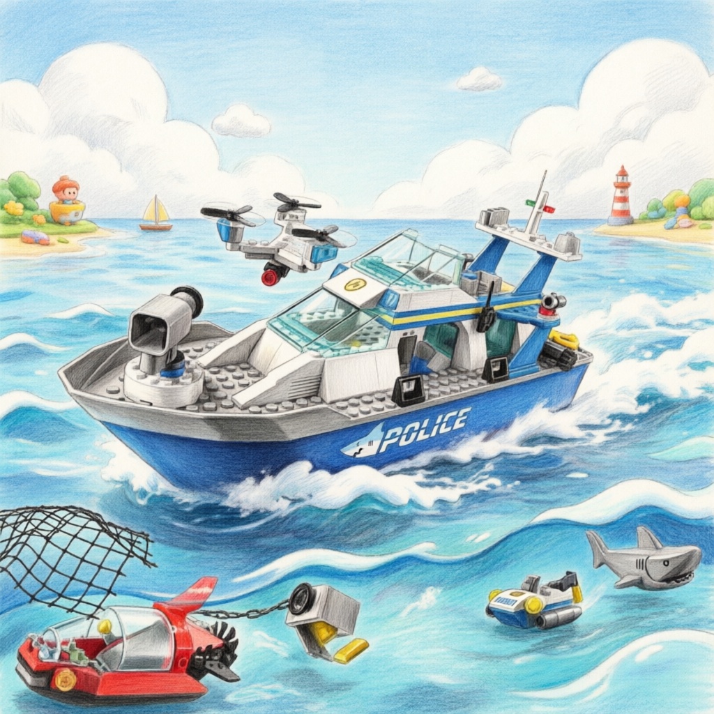 Lego Set Creator - Serie City: Blocchi da Costruzione, Barca