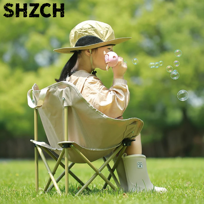 Kids Outdoor Bean Bag Chair - Mini Sedia a Luna Pieghevole Portatile