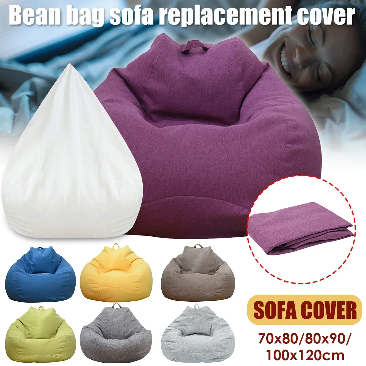 Kids Outdoor Bean Bag Chair - Copridivano per sedia a sacco grande