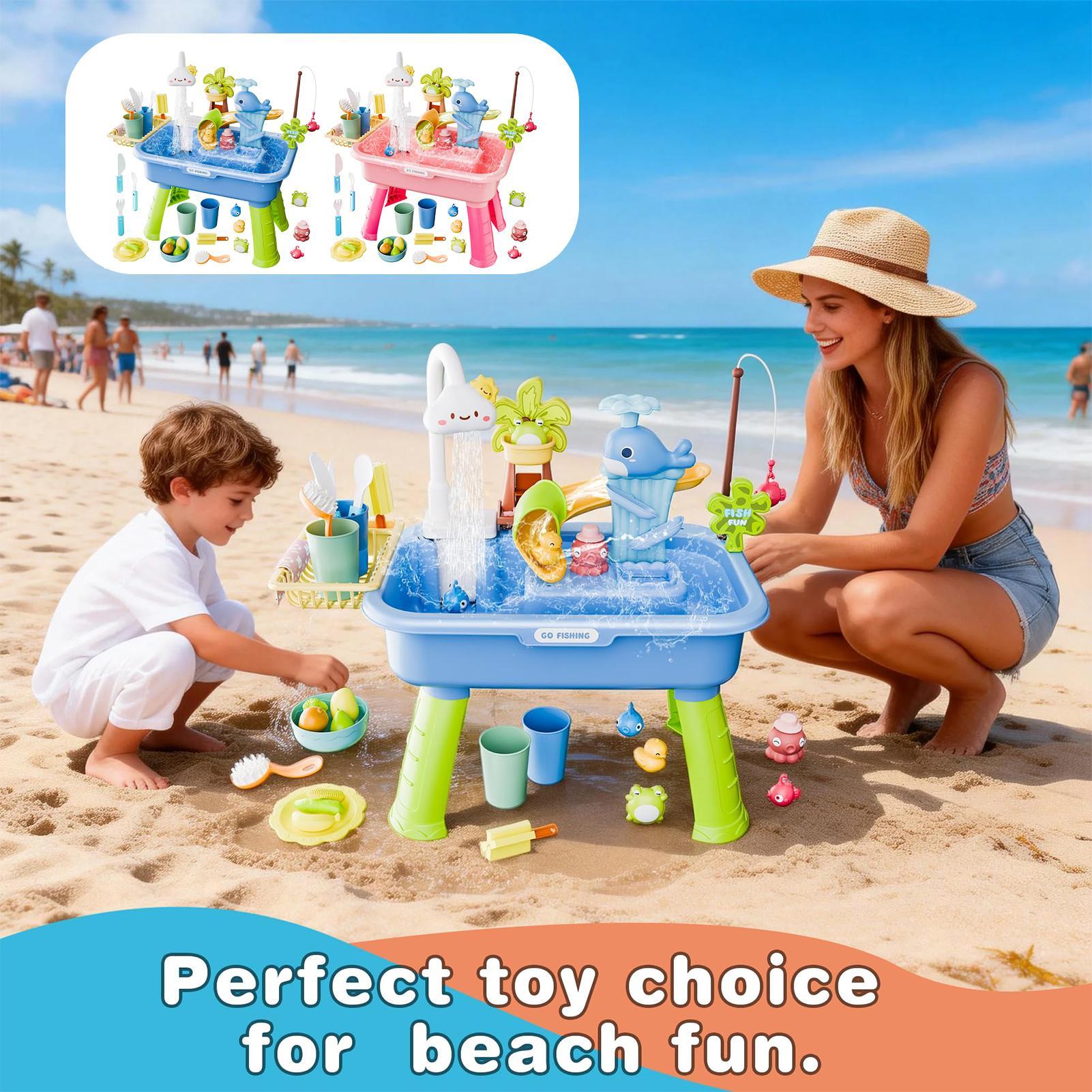 Kids Outdoor Water Play Table - Giocattolo da spiaggia per bambini, tavolo