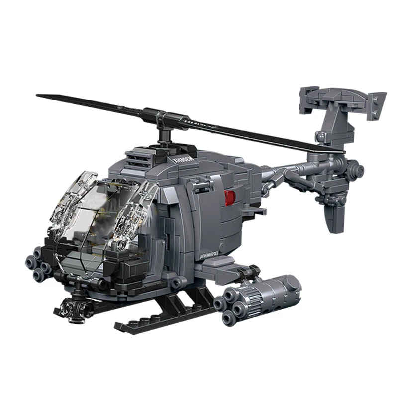 Lego Set Creator - Modellino di Elicottero Militare AH-6i Fai-da-Te,
