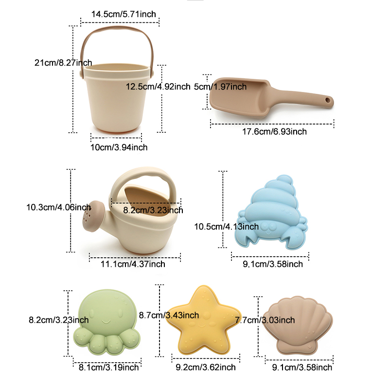 Set di 7 giocattoli da spiaggi - Kids Outdoor Toy Storage recensione e prezzo