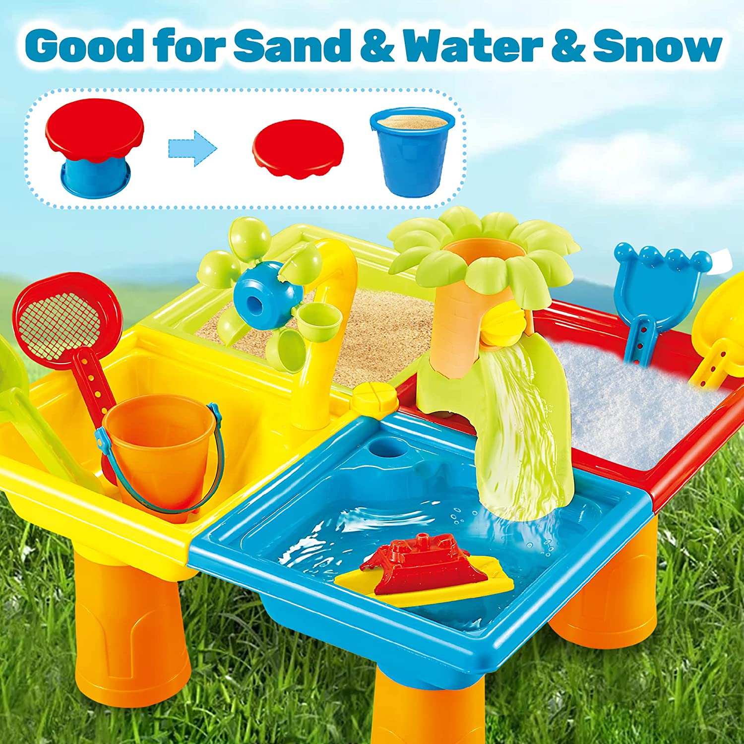 Beach Table Sand Play Toys gio - Kids Outdoor Water Play Table recensione e prezzo