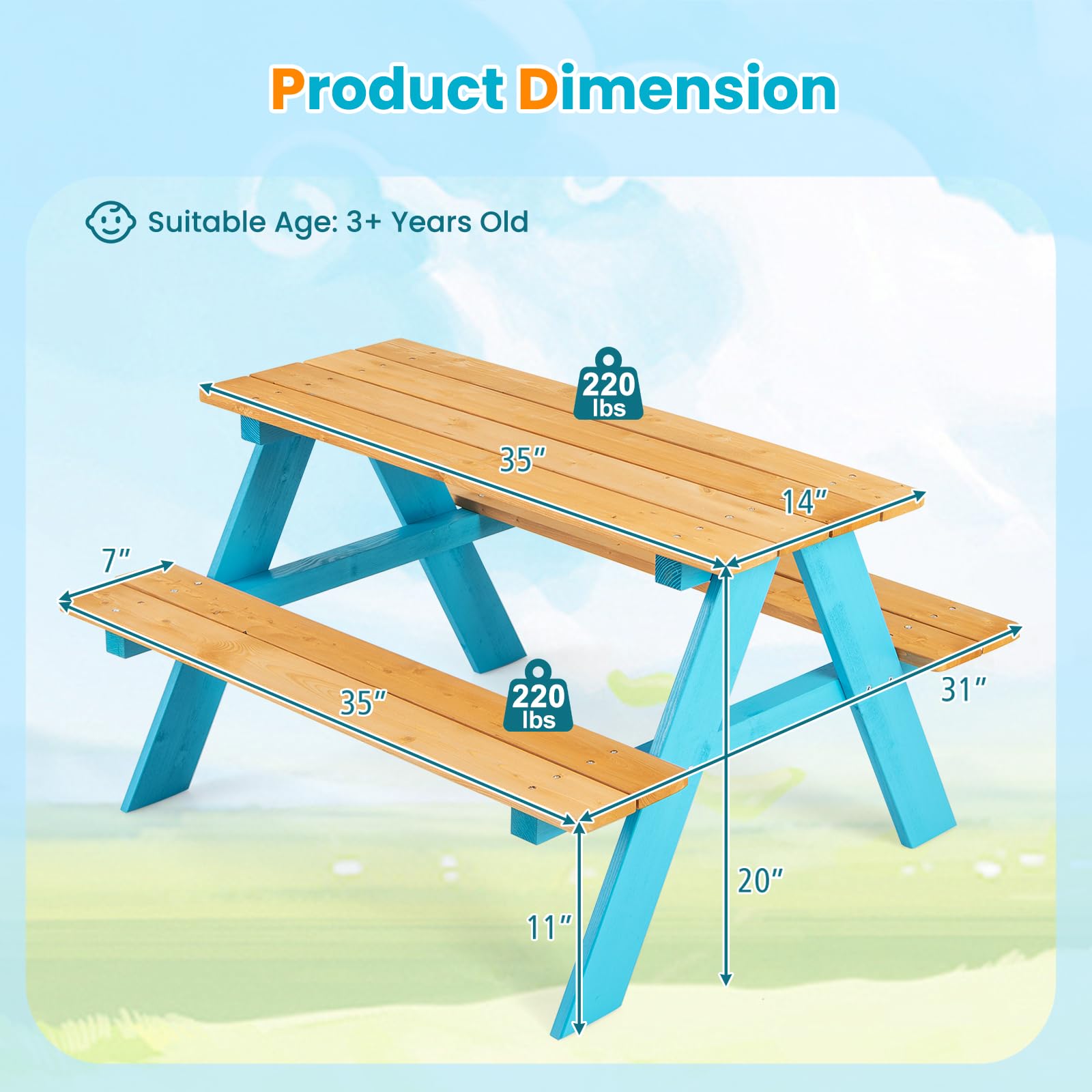 Set da Picnic per Bambini Z-CR - Kids Outdoor Chair And Table recensione e prezzo