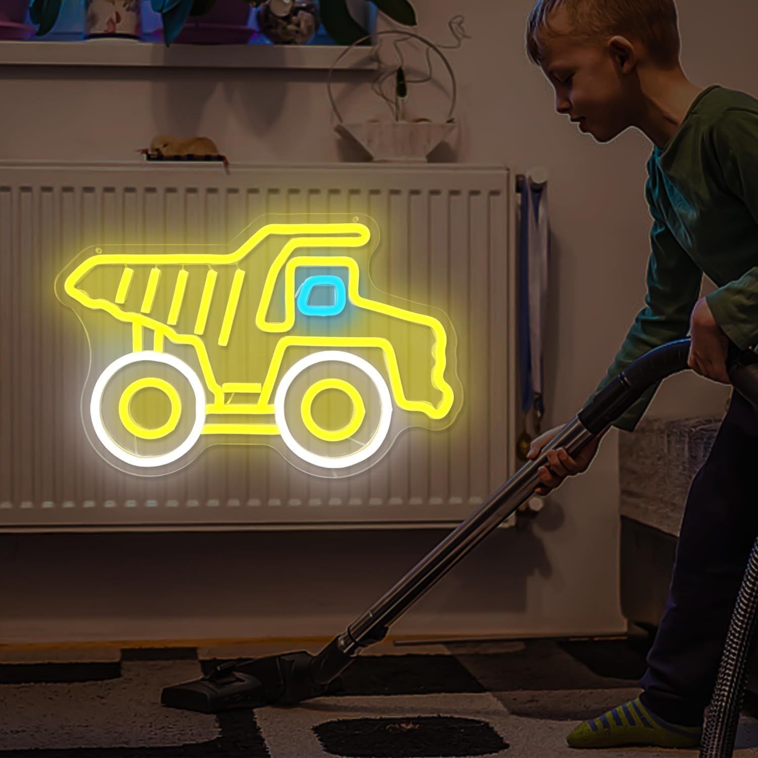 Insegna LED al Neon Gialla a F - Kids Outdoor Dump Truck recensione e prezzo