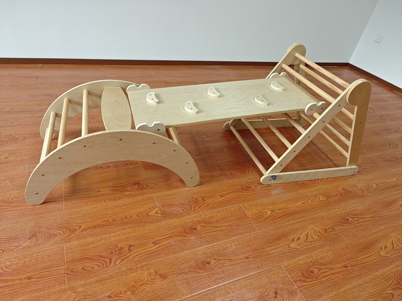 Set da Gioco Montessori 3-in-1 - Kids Outdoor Wooden Climbing Frame recensione e prezzo