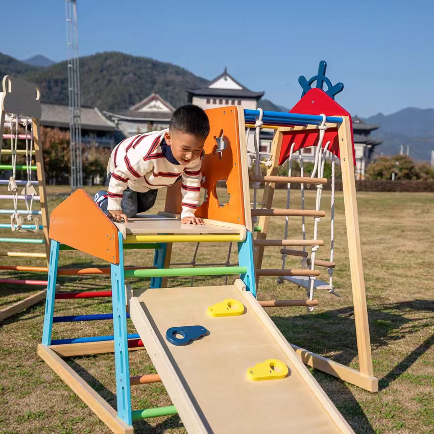 Grande Struttura per Arrampica - Kids Outdoor Wooden Climbing Frame recensione e prezzo