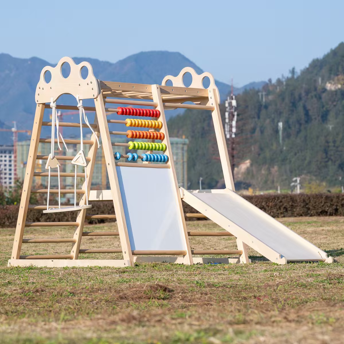 Grande Struttura per Arrampica - Kids Outdoor Wooden Climbing Frame recensione e prezzo