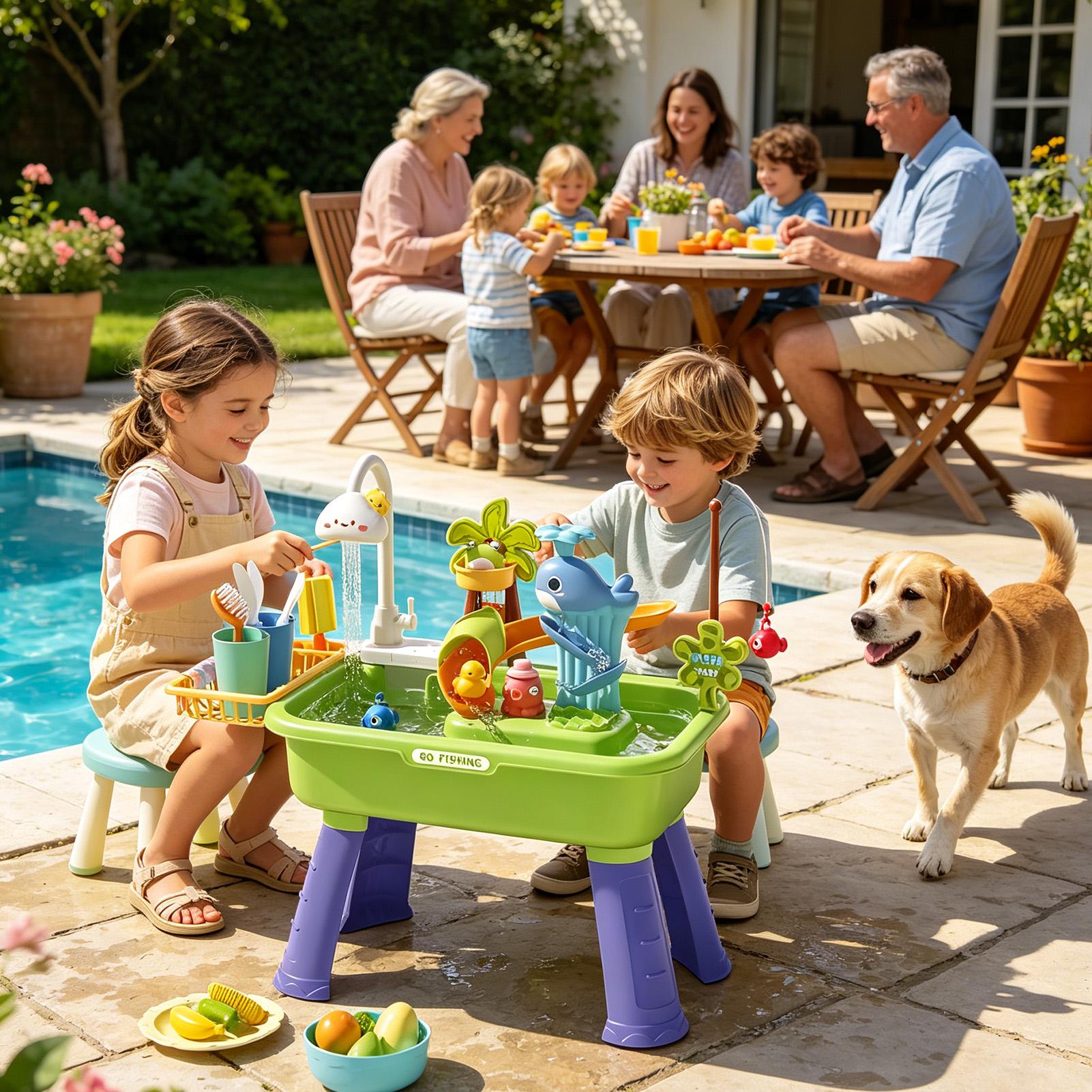 Tavolo d'acqua per bambini con - Kids Outdoor Water Play Table recensione e prezzo